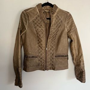 Vintage looking faux leather jacket